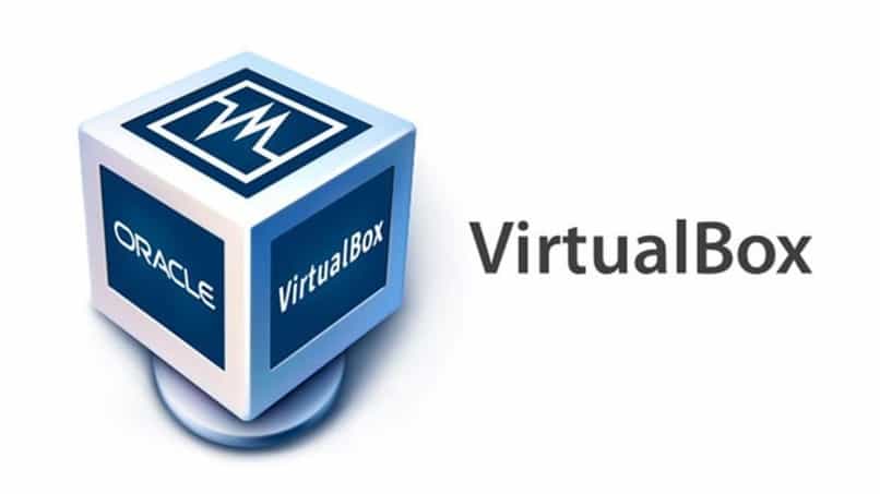 emblème de virtualbox avec écriture